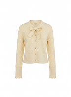 Bow Tie Cable Knit Cardigan Top 2005