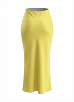 Elegant Satin Midi Skirt 4202
