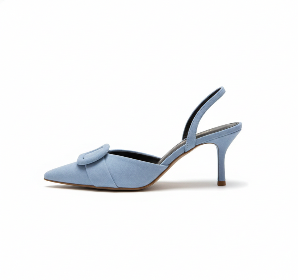 Buckle Detail Slingback Heels 6376