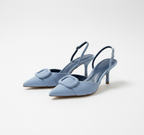 Buckle Detail Slingback Heels 6376