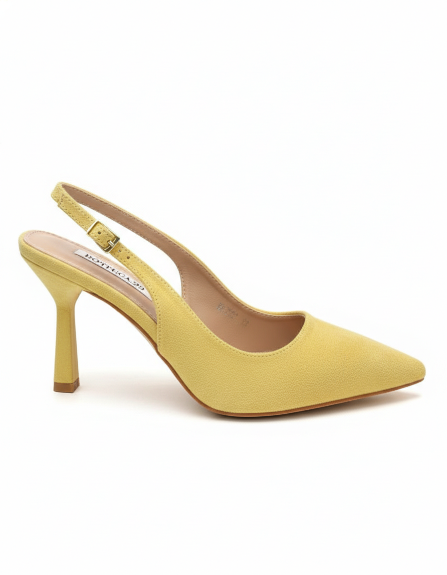 Yellow Slingback Heels BOT081