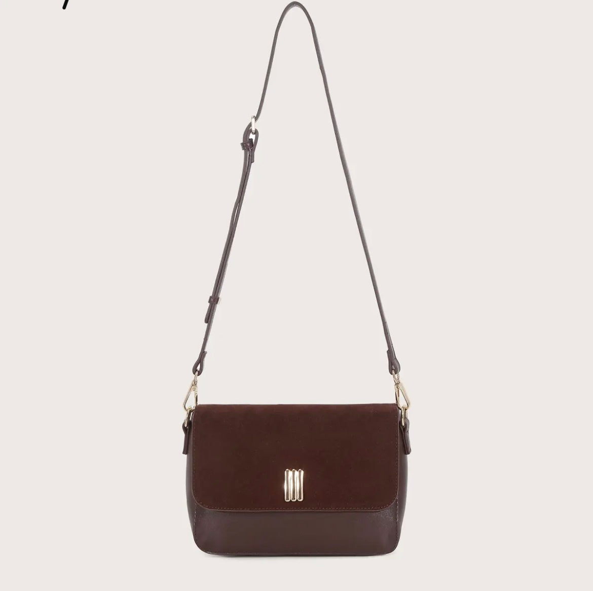 Faux Suede Allure Shoulder Bag – Effortless Elegance with a Modern Edge