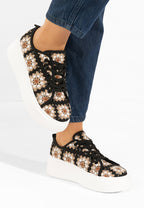The Crochet Platform Sneaker Shoes – Retro Charm Meets Modern Comfort