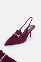 The Bordeaux Slingback Loafer Heels – Sophistication with a Twist