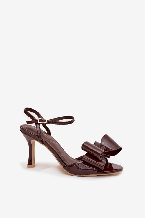 The Cocoa Bow Sandal Heels – Playful Glamour Meets Timeless Elegance