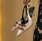 The Double Bow Slingback Heels – Chic, Playful, and Effortlessly Feminine