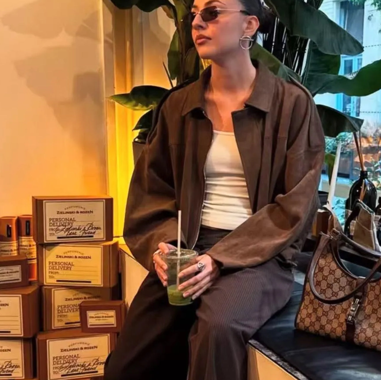 Oversized Brown Zip Jacket | Effortless Streetwear Chic