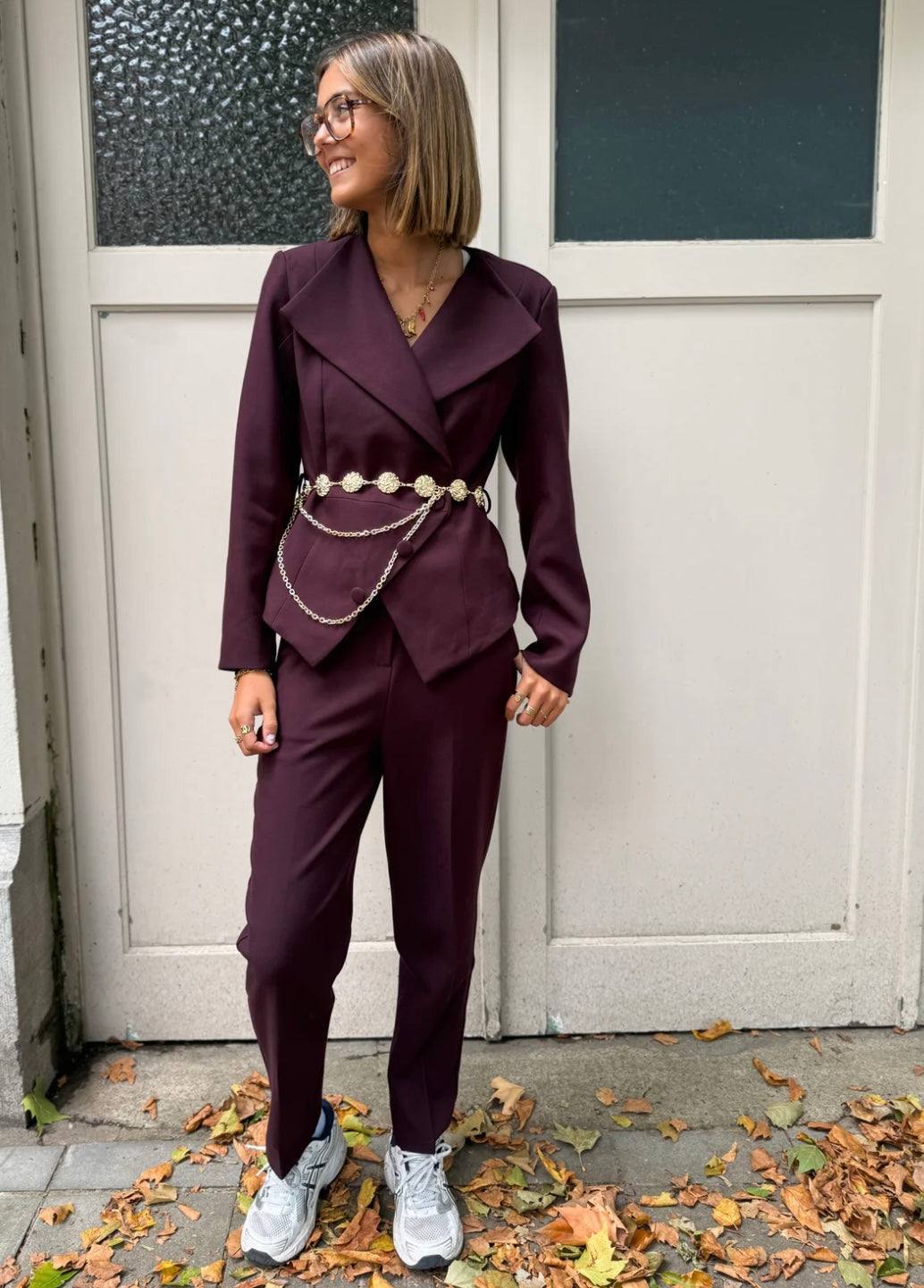 Burgundy Tailored Blazer