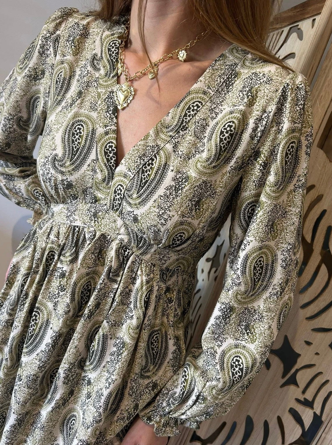 Paisley Print Mini Dress