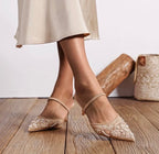 The Blossom Embroidered Mesh Heels – Romantic Elegance Redefined