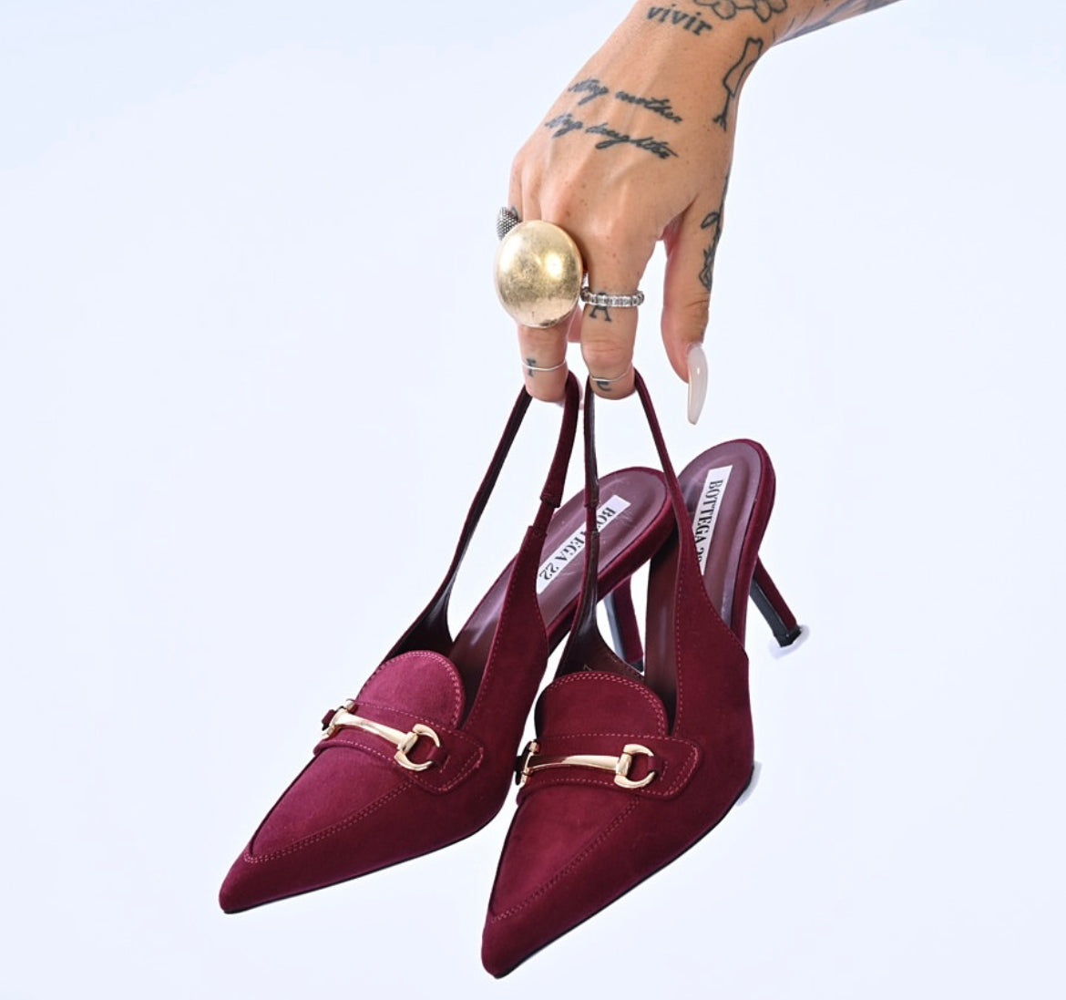 The Bordeaux Slingback Loafer Heels – Sophistication with a Twist
