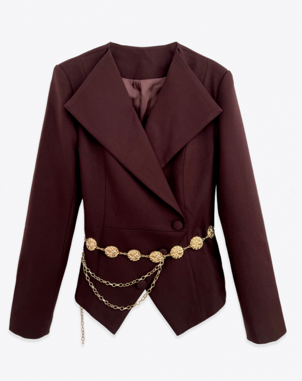 Burgundy Tailored Blazer