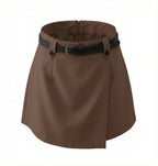 Belted A-Line Mini Skirt W49753