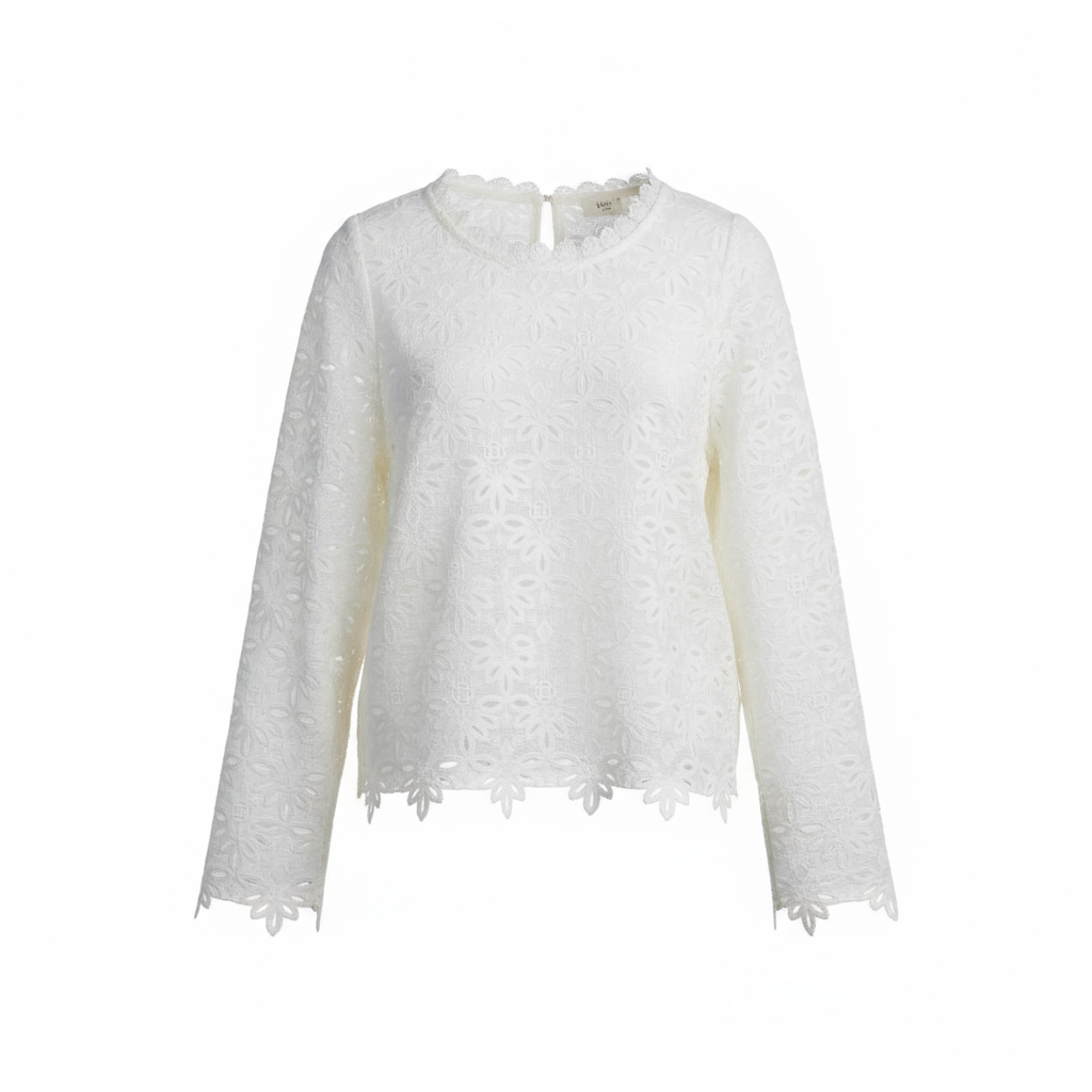 Floral Lace Long-Sleeve Blouse – Off-White 3051