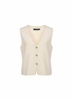 Minimalist Knit Vest – Ivory